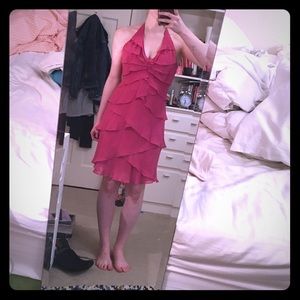 BCBG Halter ruffle dress